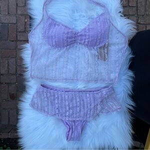 Samiol Elegant Lavender Lace Bikini Set 19